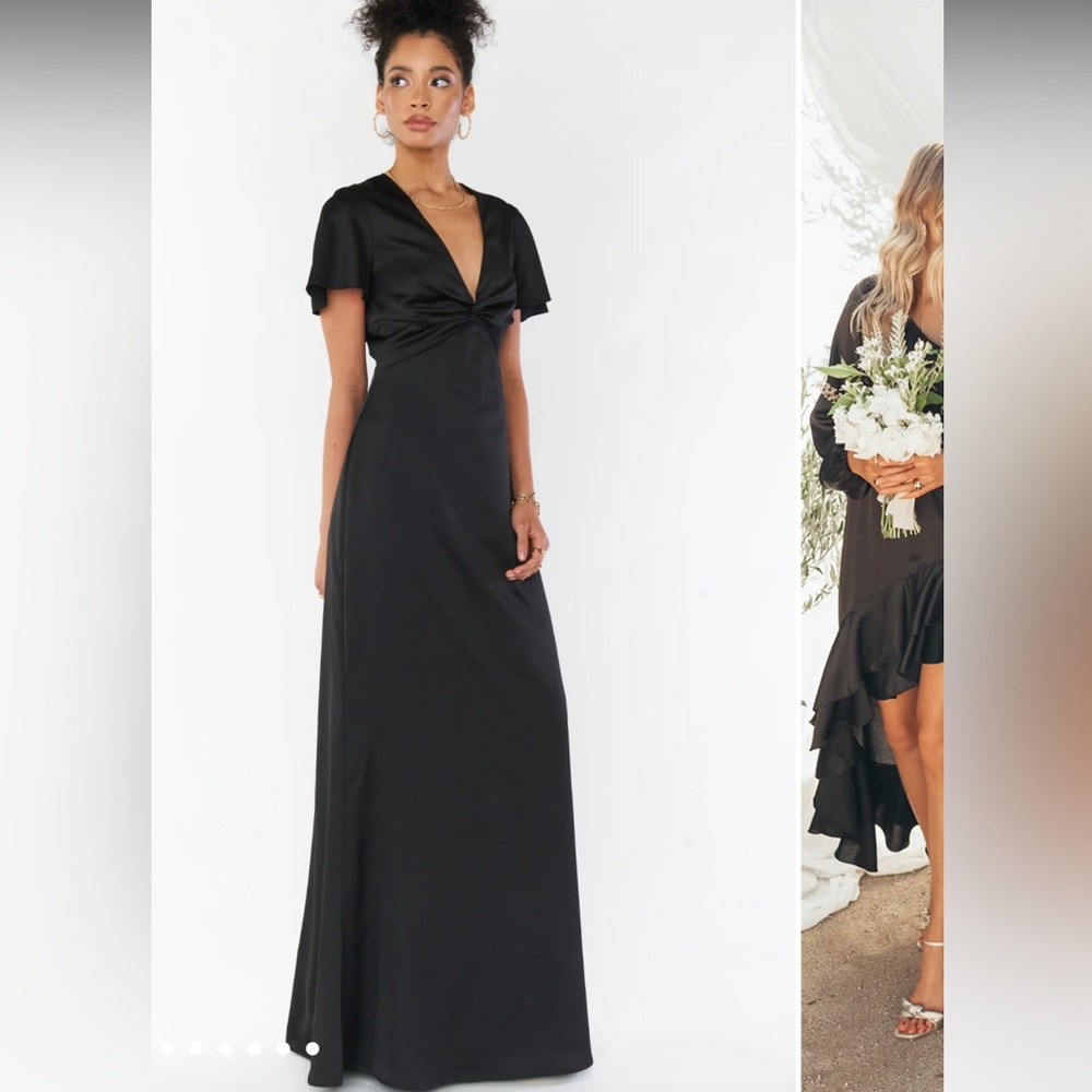 Show Me Your MuMu Black Maxi Twist-Front Dress